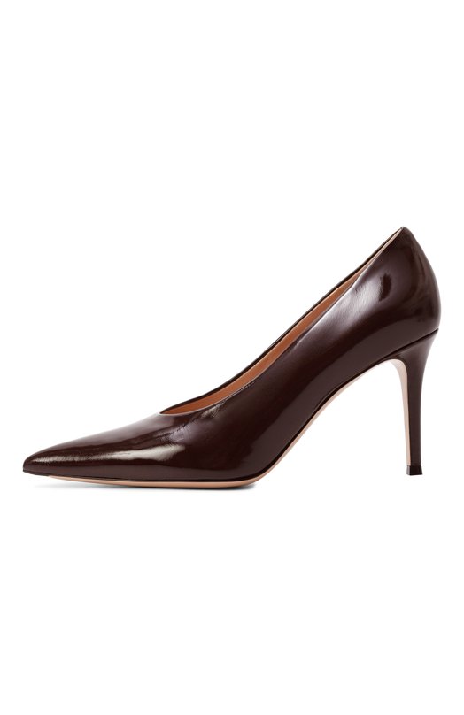 Кожаные туфли Gianvito 85 Gianvito Rossi G22277.85RIC.NUIB0UR Бордовый  G22277.85RIC.NUIB0UR Фото 4