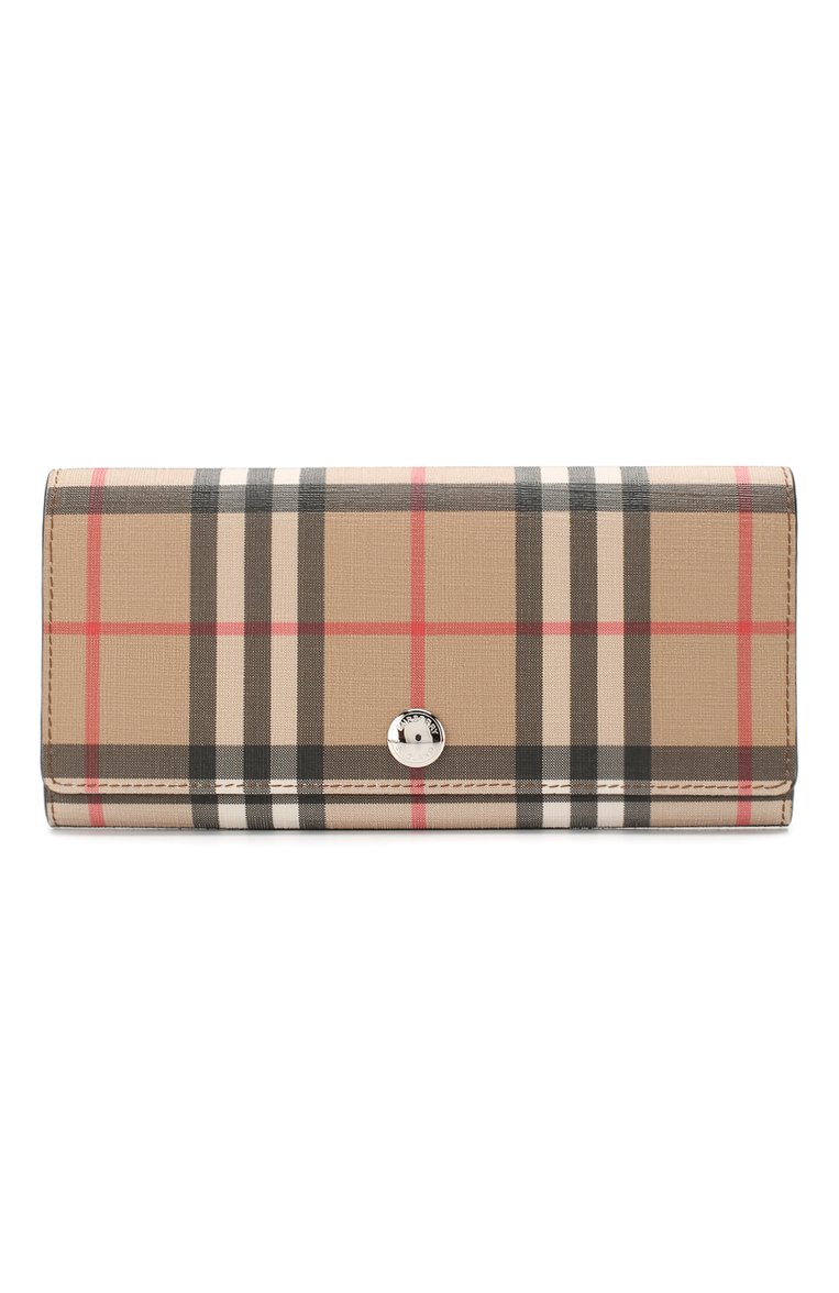 Женские кошелек heron BURBERRY коричневого цвета, арт. 8015344 | Фото 1 (Материал: Текстиль, Пластик, Синтетический материал; Материал сплава: Проставлено, Проверено; Нос: Не проставлено; Статус проверки: Проверено, Проверена категория)