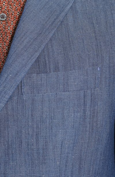 Пиджак из смеси хлопка и льна LORO PIANA синего цвета по цене 179500 руб., арт. FAL0961, фото 5 Пиджак из смеси хлопка и льна LORO PIANA, арт. FAL0961, фото 5