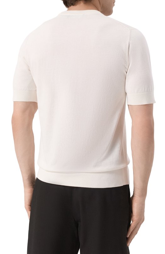 Хлопковый джемпер Dolce & Gabbana GXX03T/JBCE9 Белый  GXX03T/JBCE9 Фото 4