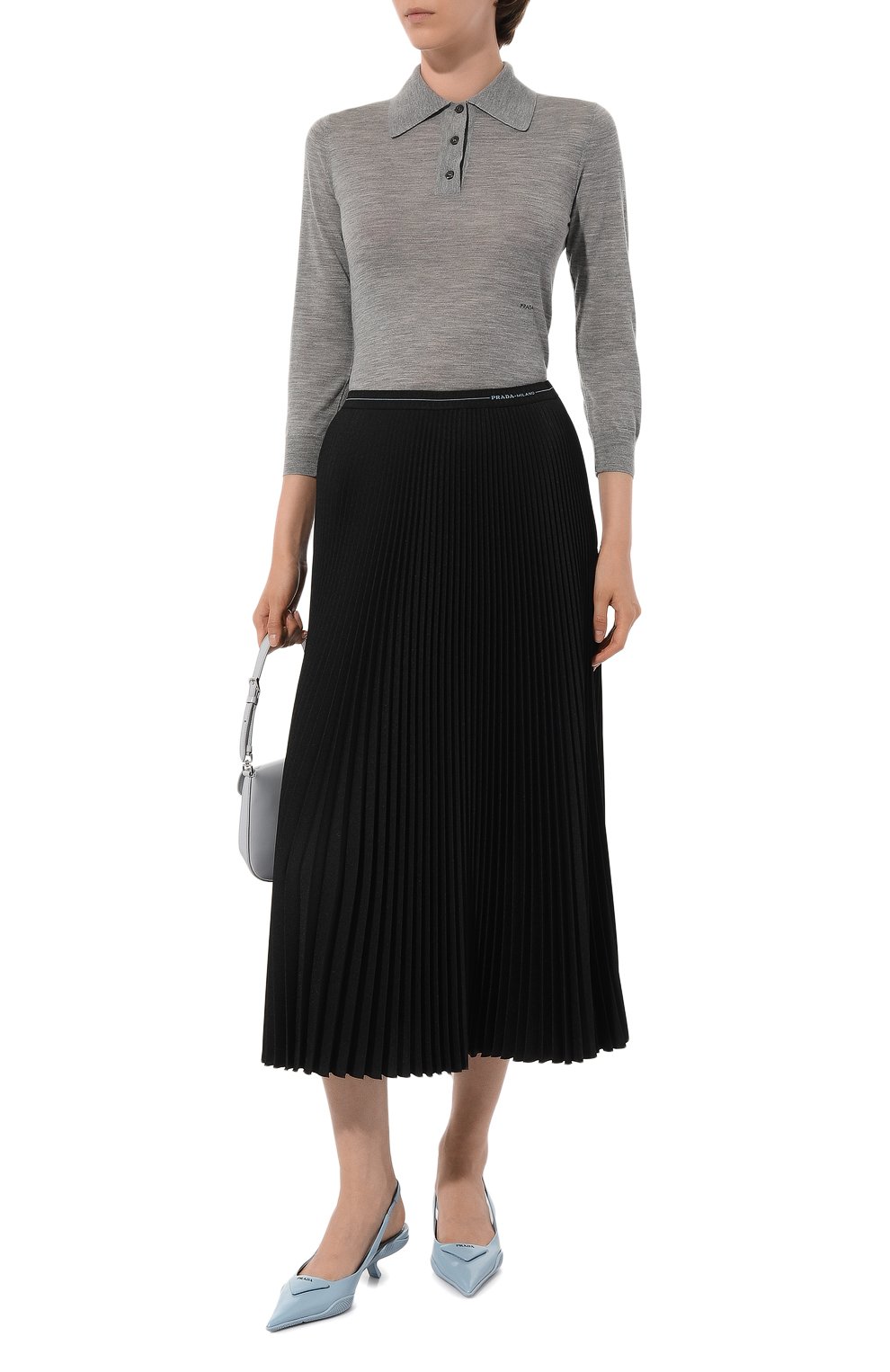 Плиссированная юбка PRADA, арт. P199N-1R08-F0002-182, фото 2