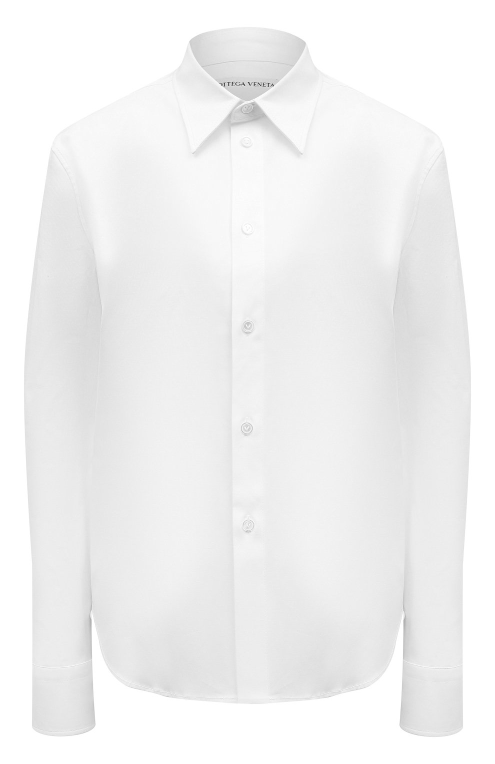 Хлопковая рубашка BOTTEGA VENETA белого цвета по цене 54200 руб., арт. 679297/VKIX0, фото 1 Хлопковая рубашка BOTTEGA VENETA, арт. 679297/VKIX0, фото 1