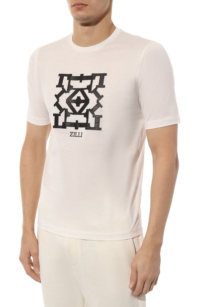 Хлопковая футболка ZILLI, арт. TSR001M0115VZLB00, фото 3