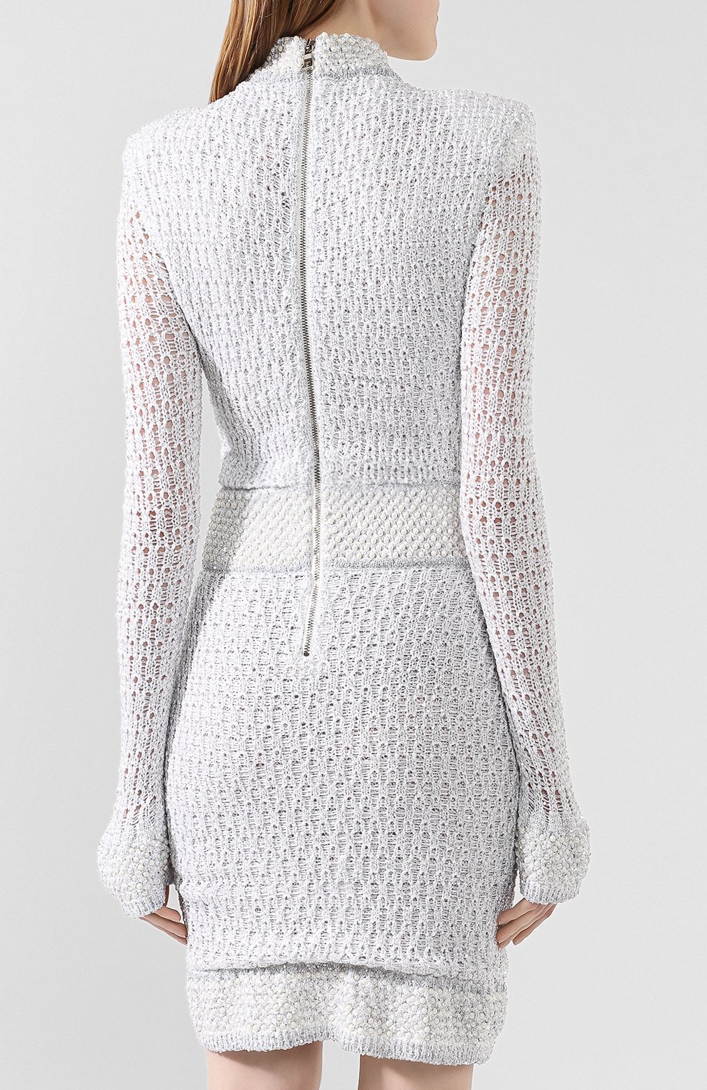 Платье BALMAIN белого цвета по цене 549500 руб., арт. SF26265/K492, фото 4 Платье BALMAIN, арт. SF26265/K492, фото 4