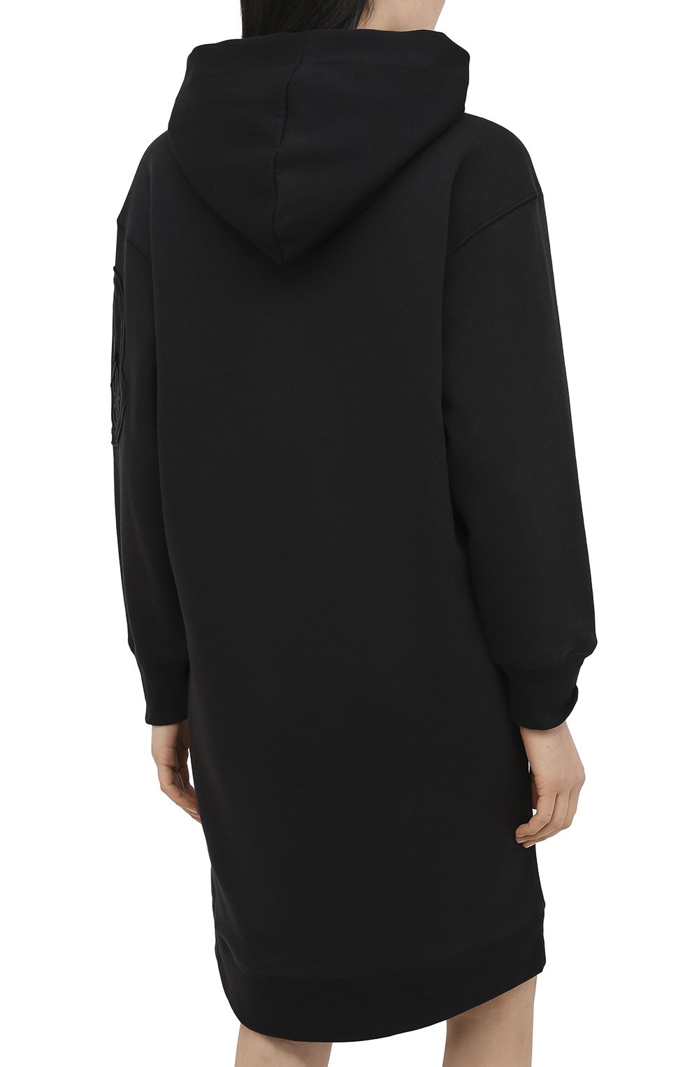 Хлопковое платье MONCLER черного цвета по цене 51200 руб., арт. F2-093-8I714-00-V8144, фото 4 Хлопковое платье MONCLER, арт. F2-093-8I714-00-V8144, фото 4