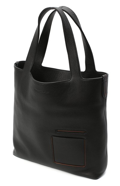 Кожаная сумка-шопер ZEGNA, арт. C1570W-LHDAI, фото 4