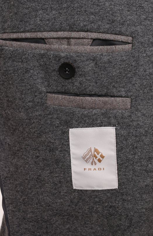 Пиджак из шерсти и хлопка Fradi Серый, фото 8