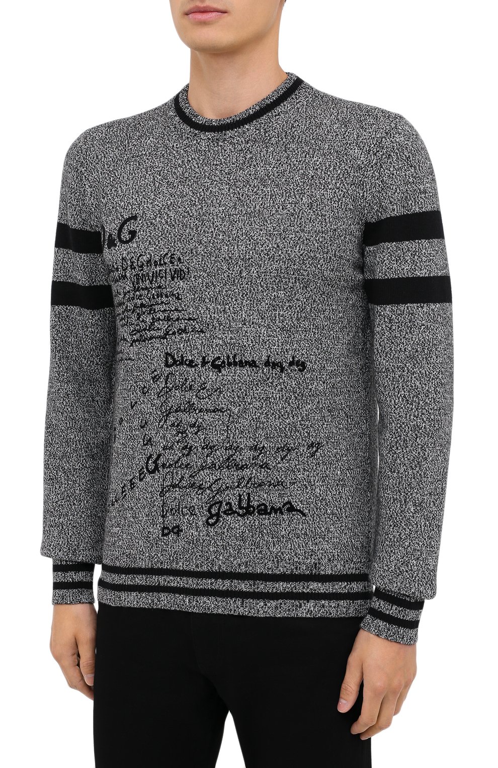 Кашемировый свитер DOLCE & GABBANA серого цвета по цене 137000 руб., арт. GXA63T/JAW1Z, фото 3 Кашемировый свитер DOLCE & GABBANA, арт. GXA63T/JAW1Z, фото 3