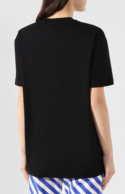 Хлопковая футболка GIVENCHY черного цвета по цене 38950 руб., арт. BW70603Z0Y, фото 4 Хлопковая футболка GIVENCHY, арт. BW70603Z0Y, фото 4