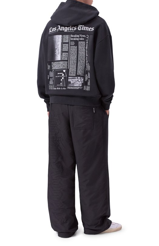 Хлопковая толстовка Palm Angels PMBE029F25FLE001 Чёрный  PMBE029F25FLE001 Фото 2
