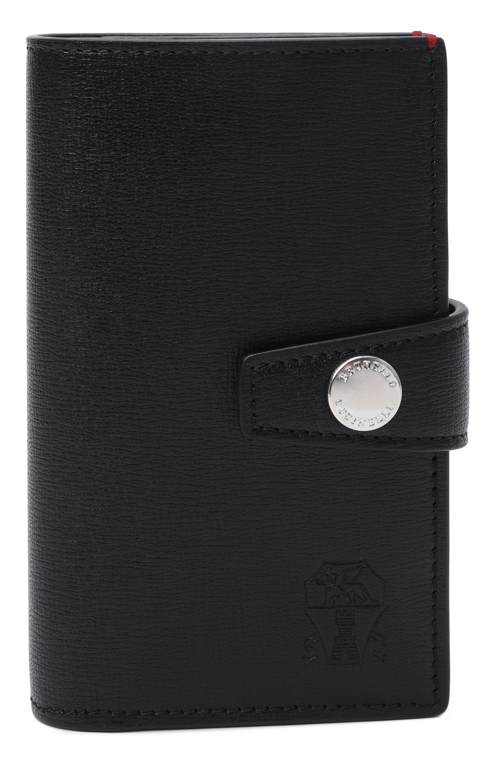 Кожаное портмоне BRUNELLO CUCINELLI черного цвета по цене 85800 руб., арт. MWRLBU439, фото 1 Кожаное портмоне BRUNELLO CUCINELLI, арт. MWRLBU439, фото 1
