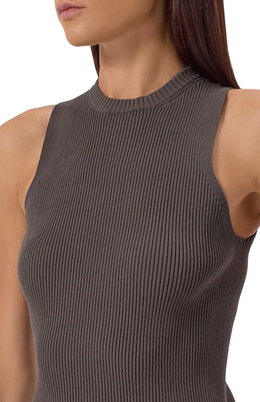 Топ из вискозы Rick Owens RP02E4635/RIBVI Серый  RP02E4635/RIBVI Фото 5