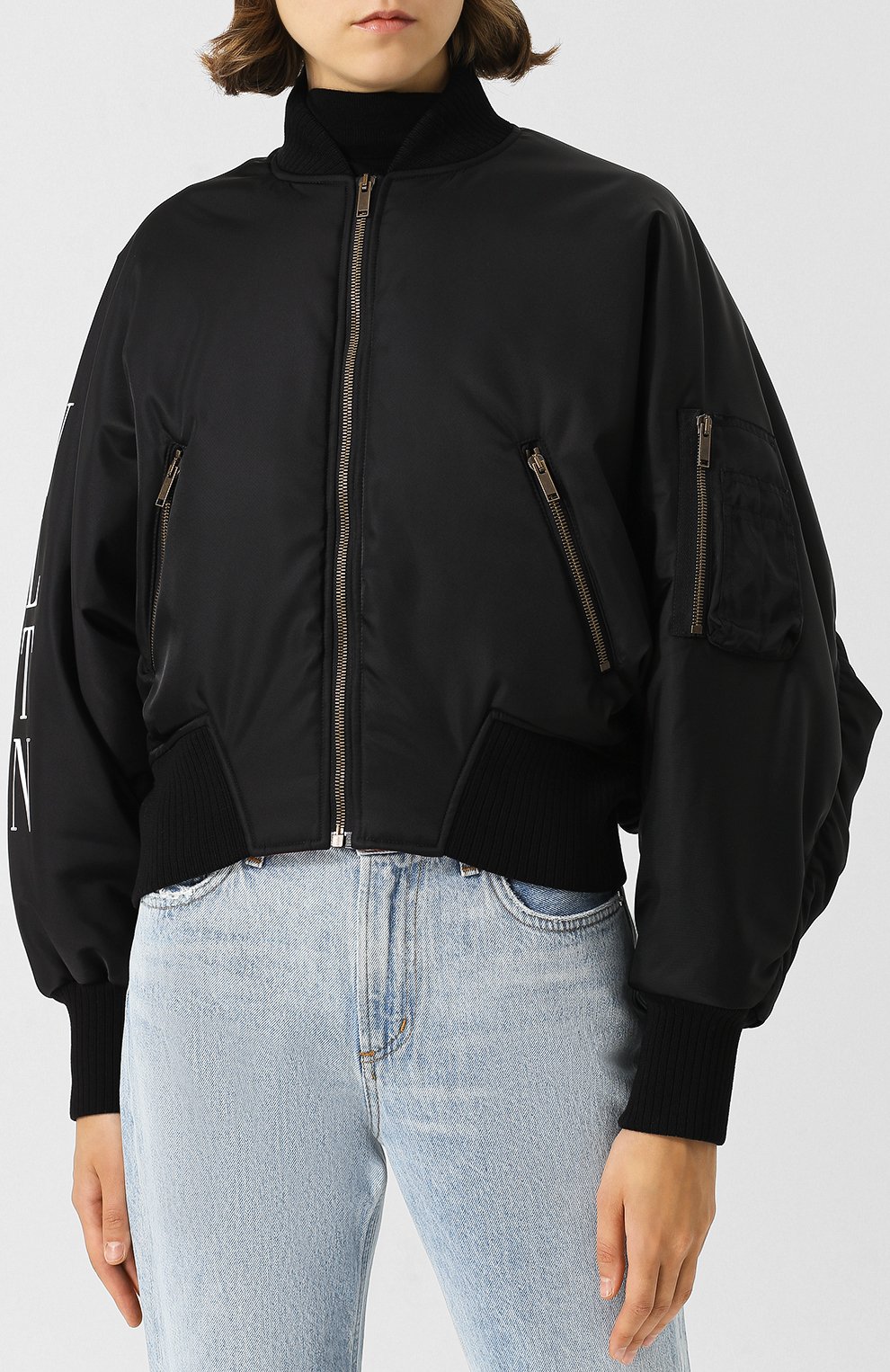 Бомбер на молнии с логотипом бренда VALENTINO, арт. QBCCN00N4AL, фото 3