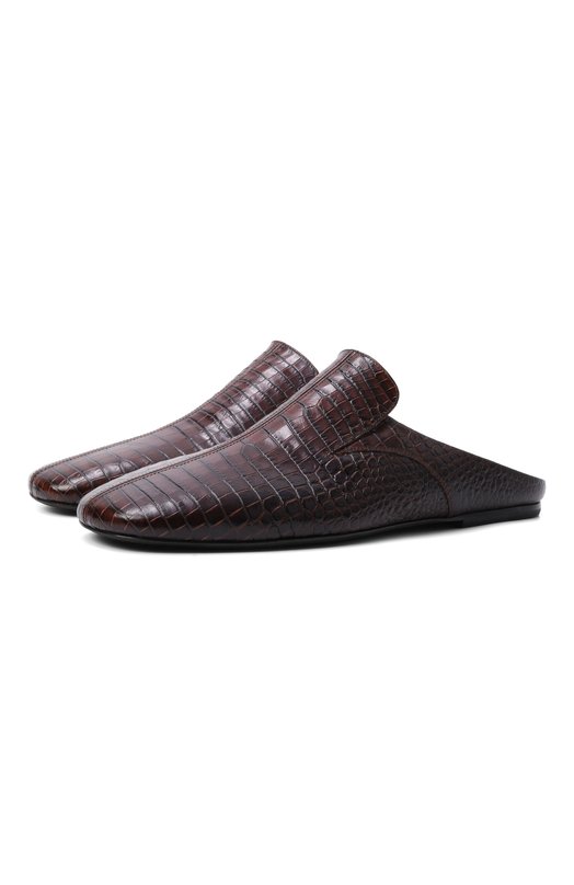 Кожаные сабо Dries Van Noten 021734/0598 Коричневый 021734/0598