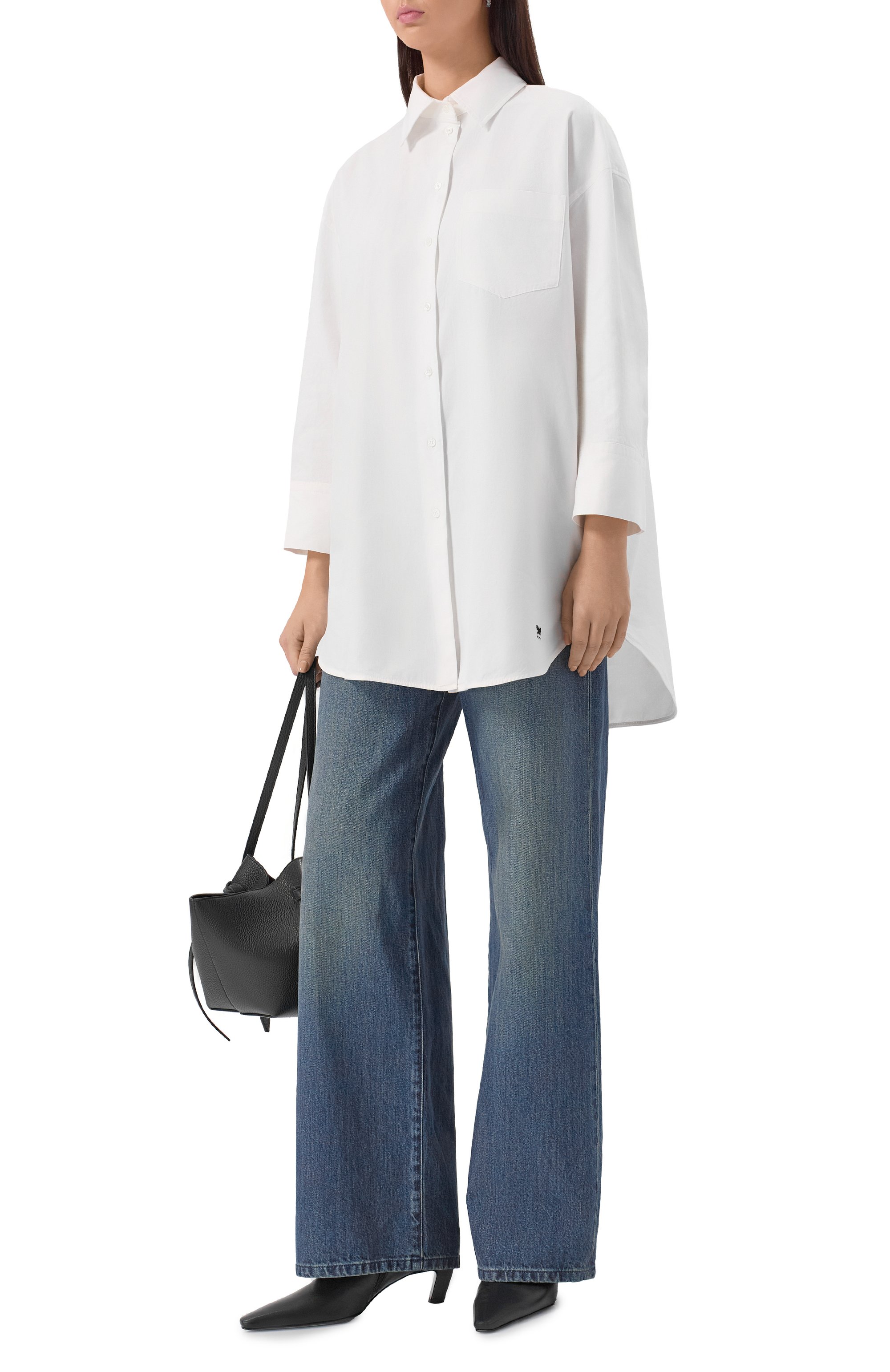 Хлопковая рубашка WEEKEND MAX MARA белого цвета по цене 29950 руб., арт. QUEVA, фото 2 Хлопковая рубашка WEEKEND MAX MARA, арт. QUEVA, фото 2