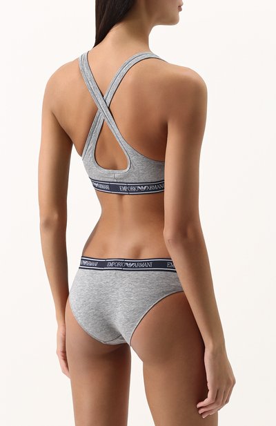 Хлопковые трусы-слипы с эласт ичным поясом EMPORIO ARMANI, арт. 162525/8P317, фото 3
