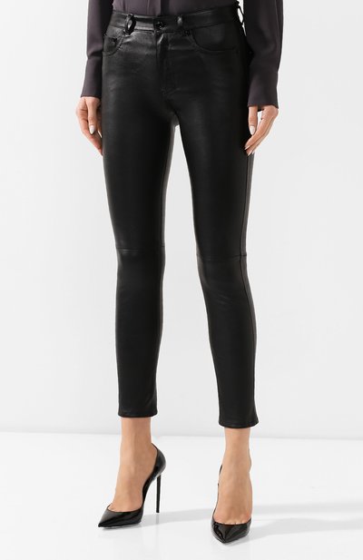 Кожаные брюки SAINT LAURENT, арт. 550550/Y5RG2, фото 3
