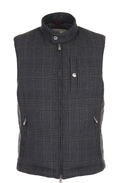 Утепленный жилет из смеси шерсти и кашемира на молнии BRUNELLO CUCINELLI, арт. MN4031382, фото 1