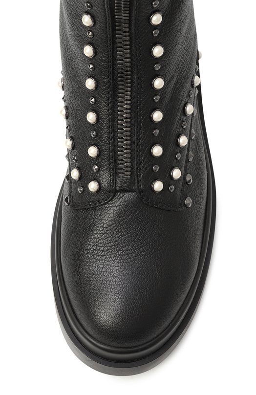 Кожаные ботинки Nola Jimmy Choo N0LA FLAT/AUV Чёрный  N0LA FLAT/AUV Фото 6