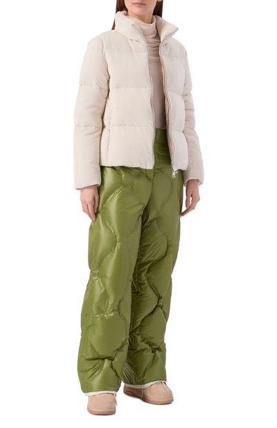 Пуховые брюки JET SET хаки цвета по цене 112000 руб., арт. 2521/120020/SAMPLE, фото 2 Пуховые брюки JET SET, арт. 2521/120020/SAMPLE, фото 2