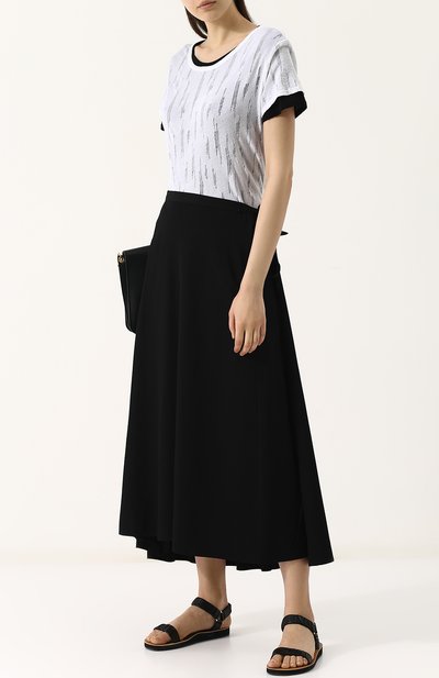 Однотонная шерстяная юбка-миди YOHJI YAMAMOTO, арт. FW-S19-822, фото 2