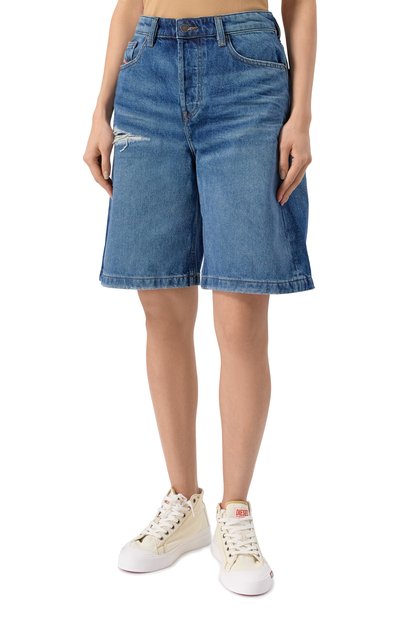 Джинсовые шорты DIESEL синего цвета по цене 21150 руб., арт. A14051/0GRDY, фото 3 Джинсовые шорты DIESEL, арт. A14051/0GRDY, фото 3