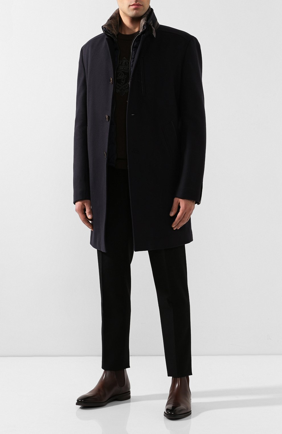 Шерстяное пальто с меховой отделкой WINDSOR, арт. 13 RIVAN0 10003806, фото 2