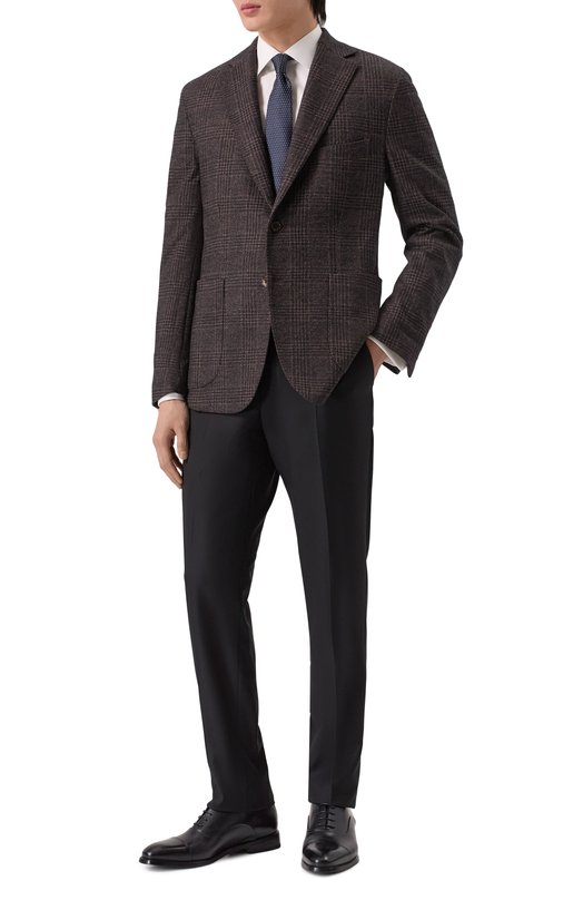 Пиджак из шерсти и шелка MVST 9002/111 Коричневый  9002/111 Фото 3