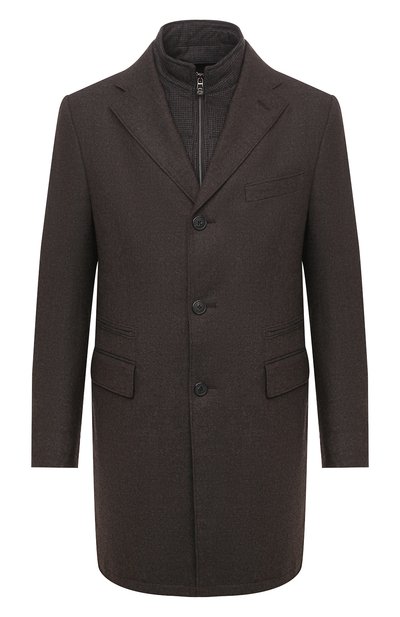 Шерстяное пальто CORNELIANI коричневого цвета по цене 123000 руб., арт. 861590-0812400/00, фото 1 Шерстяное пальто CORNELIANI, арт. 861590-0812400/00, фото 1