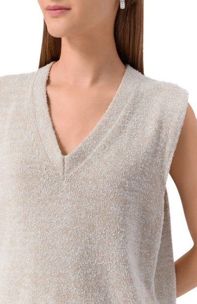 Жилет из хлопка и шерсти MAISON MARGIELA кремового цвета по цене 78750 руб., арт. S50FB0115/M13152, фото 5 Жилет из хлопка и шерсти MAISON MARGIELA, арт. S50FB0115/M13152, фото 5