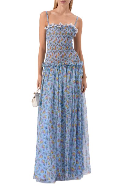 Женское платье из шелка и хлопка DOLCE & GABBANA, арт. F612DT/IS10C