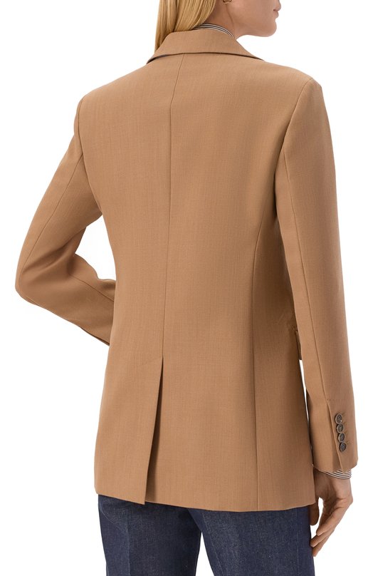 Шерстяной жакет Max Mara SPADIN0 Бежевый  SPADIN0 Фото 4