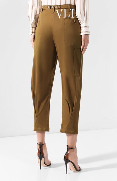 Хлопковые брюки VALENTINO, арт. RB3RB01E4G1, фото 4