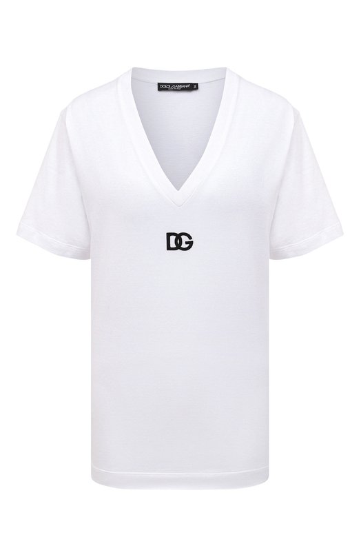 Хлопковая футболка Dolce & Gabbana F8M65Z/G7I1Z Белый F8M65Z/G7I1Z