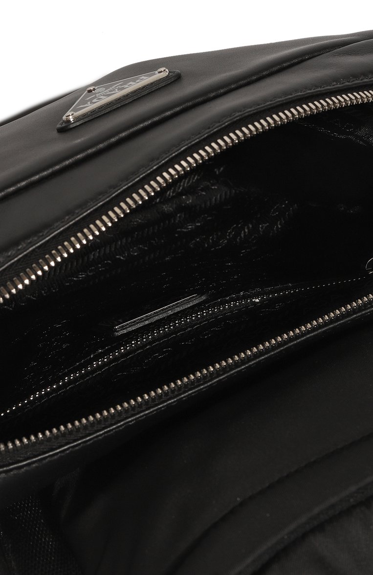 Мужской рюкзак PRADA черного цвета, арт. 2VZ093-2DXV-F0002-OOO | Фото 5 (Материал: Текстиль, Натуральная кожа; Размер: medium; Стили: Кэжуэл; Ремень/цепочка: На ремешке)