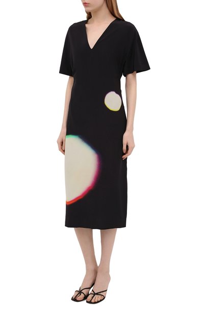 Шелковое платье DRIES VAN NOTEN черного цвета по цене 111500 руб., арт. 211-11019-2091, фото 3 Шелковое платье DRIES VAN NOTEN, арт. 211-11019-2091, фото 3