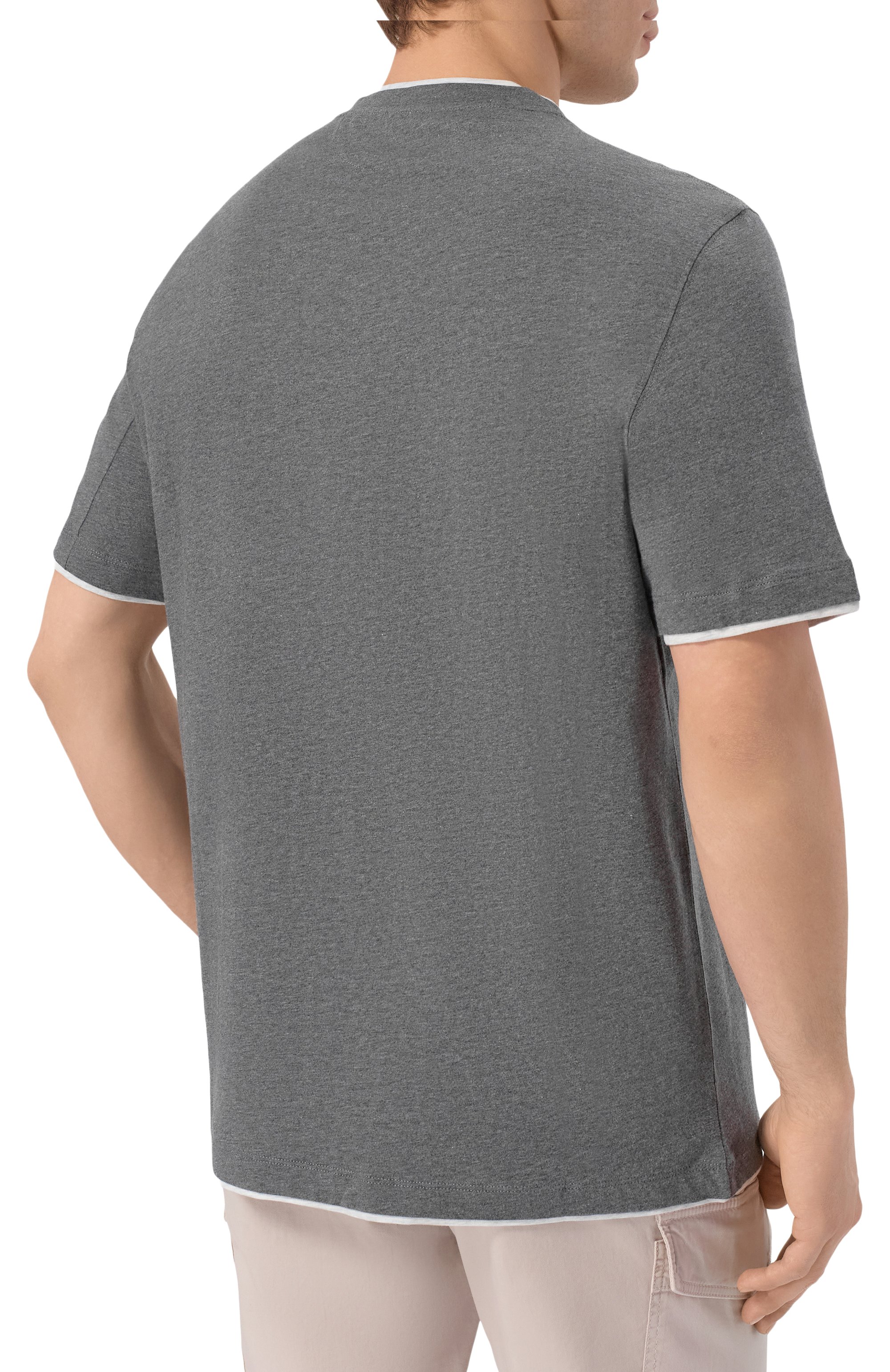 Хлопковая футболка BRUNELLO CUCINELLI, арт. M0B137427, фото 4