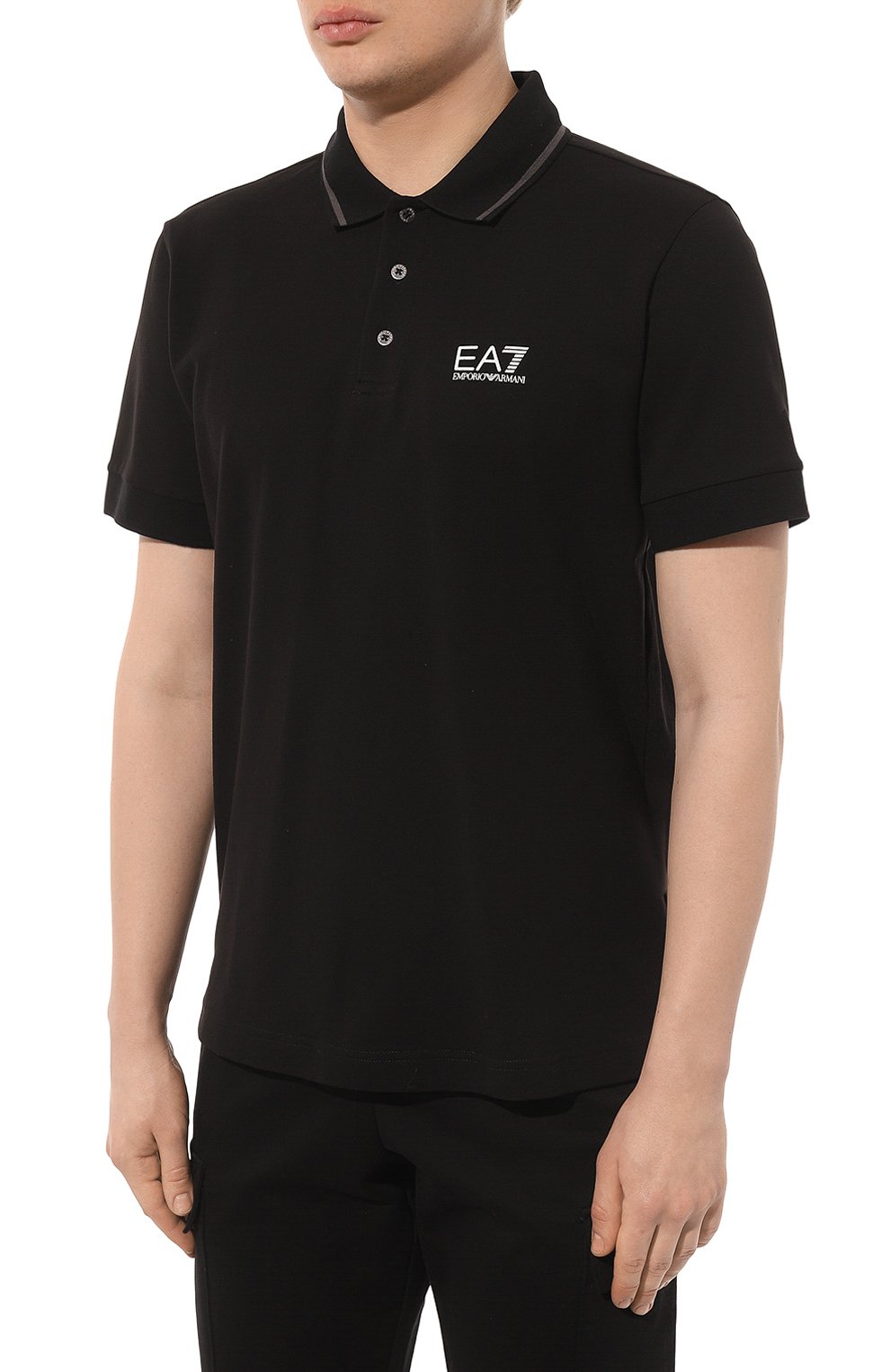 Хлопковое поло EA7, арт. 8NPF06/PJ04Z, фото 3