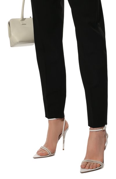 Кожаные босоножки luna SAINT LAURENT белого цвета по цене 99500 руб., арт. 656829/20500, фото 3 Кожаные босоножки luna SAINT LAURENT, арт. 656829/20500, фото 3