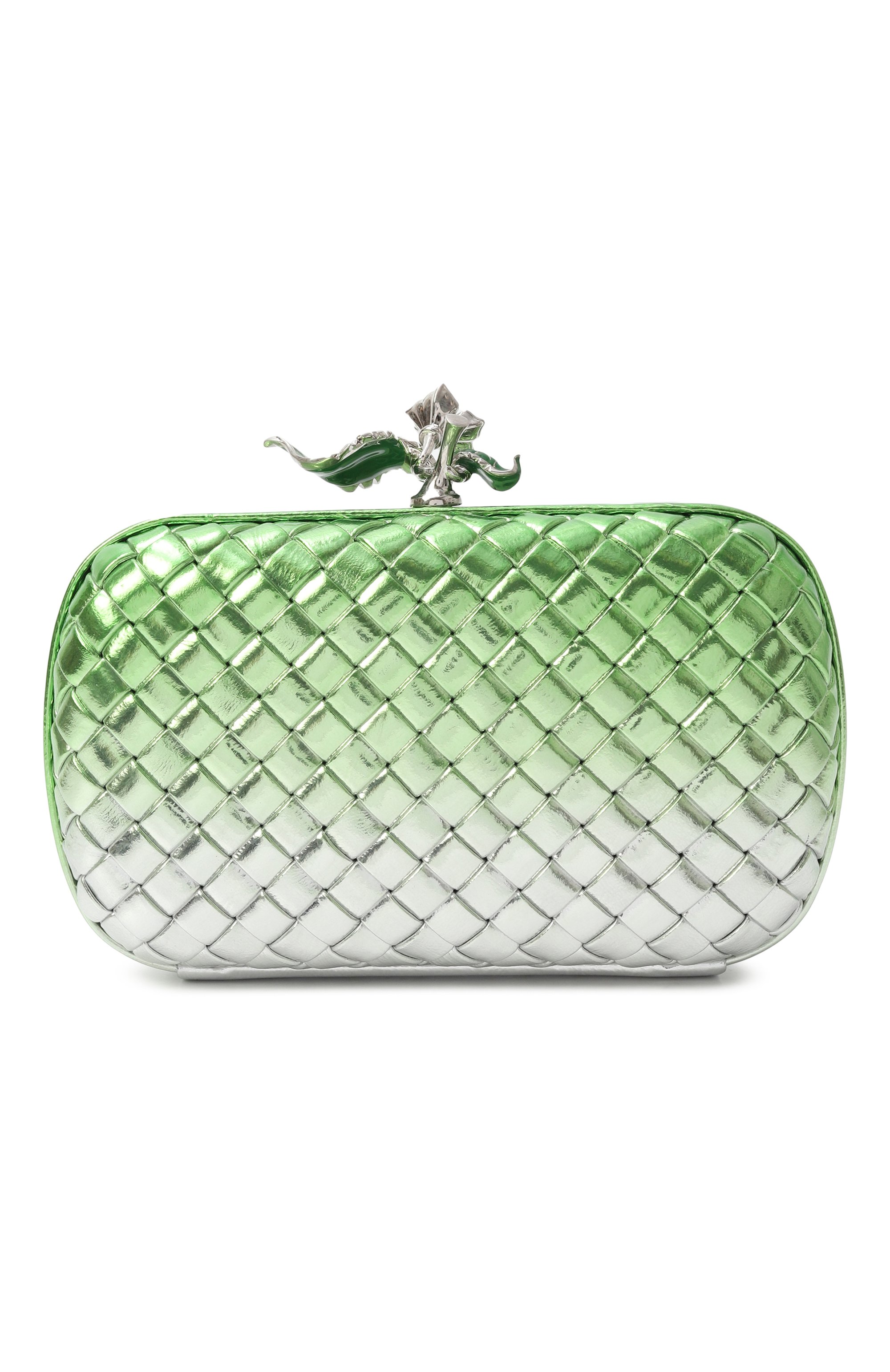 Клатч knot BOTTEGA VENETA зеленого цвета по цене 632000 руб., арт. 826183/V5LB1, фото 6 Клатч knot BOTTEGA VENETA, арт. 826183/V5LB1, фото 6