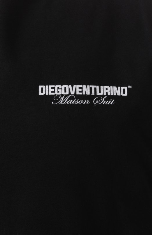Хлопковая футболка Diego Venturino DVTS0L0G0 Чёрный  DVTS0L0G0 Фото 6