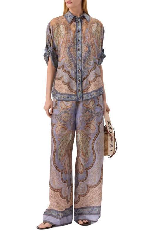 Шелковая рубашка Zimmermann 8624TRS262 Разноцветный  8624TRS262 Фото 2