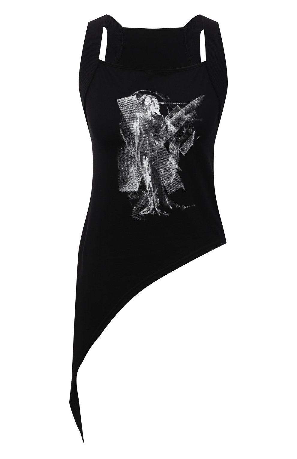 Хлопковый топ YOHJI YAMAMOTO черного цвета по цене 35550 руб., арт. ND-T14-095, фото 1 Хлопковый топ YOHJI YAMAMOTO, арт. ND-T14-095, фото 1