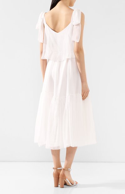 Шелковое платье TEREKHOV GIRL белого цвета по цене 34750 руб., арт. 2DE055/1091.101/S20, фото 4 Шелковое платье TEREKHOV GIRL, арт. 2DE055/1091.101/S20, фото 4