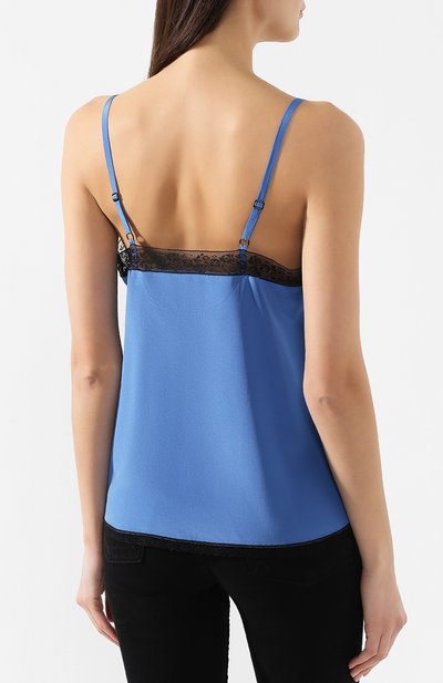 Шелковый топ ZADIG AND VOLTAIRE голубого цвета по цене 11100 руб., арт. SHCP0703F, фото 4 Шелковый топ ZADIG AND VOLTAIRE, арт. SHCP0703F, фото 4