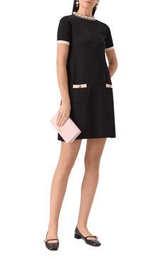 Женские кожаные балетки preshoes VALENTINO черного цвета, арт. 6W2S0LL7/DHS | Фото 2 (Драгоценные камни: Проставлено; Материал сплава: Проставлено; Материал внутренний: Натуральная кожа; Каблук высота: Низкий; Подошва: Плоская; Материал внешний: Натуральная кожа)