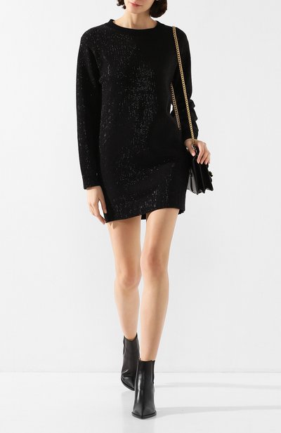 Хлопковое платье RTA черного цвета по цене 54450 руб., арт. WH969-6040BLKS, фото 2 Хлопковое платье RTA, арт. WH969-6040BLKS, фото 2