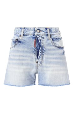 Женские джинсовые шорты DSQUARED2 голубого цвета, арт. S75MU0495/S30309 | Фото 1 (Материал внешний: Хлопок, Деним; Материал сплава: Проставлено; Драгоценные камни: Проставлено; Длина Ж (юбки, платья, шорты): Мини; Стили: Гранж; Кросс-КТ: Деним)