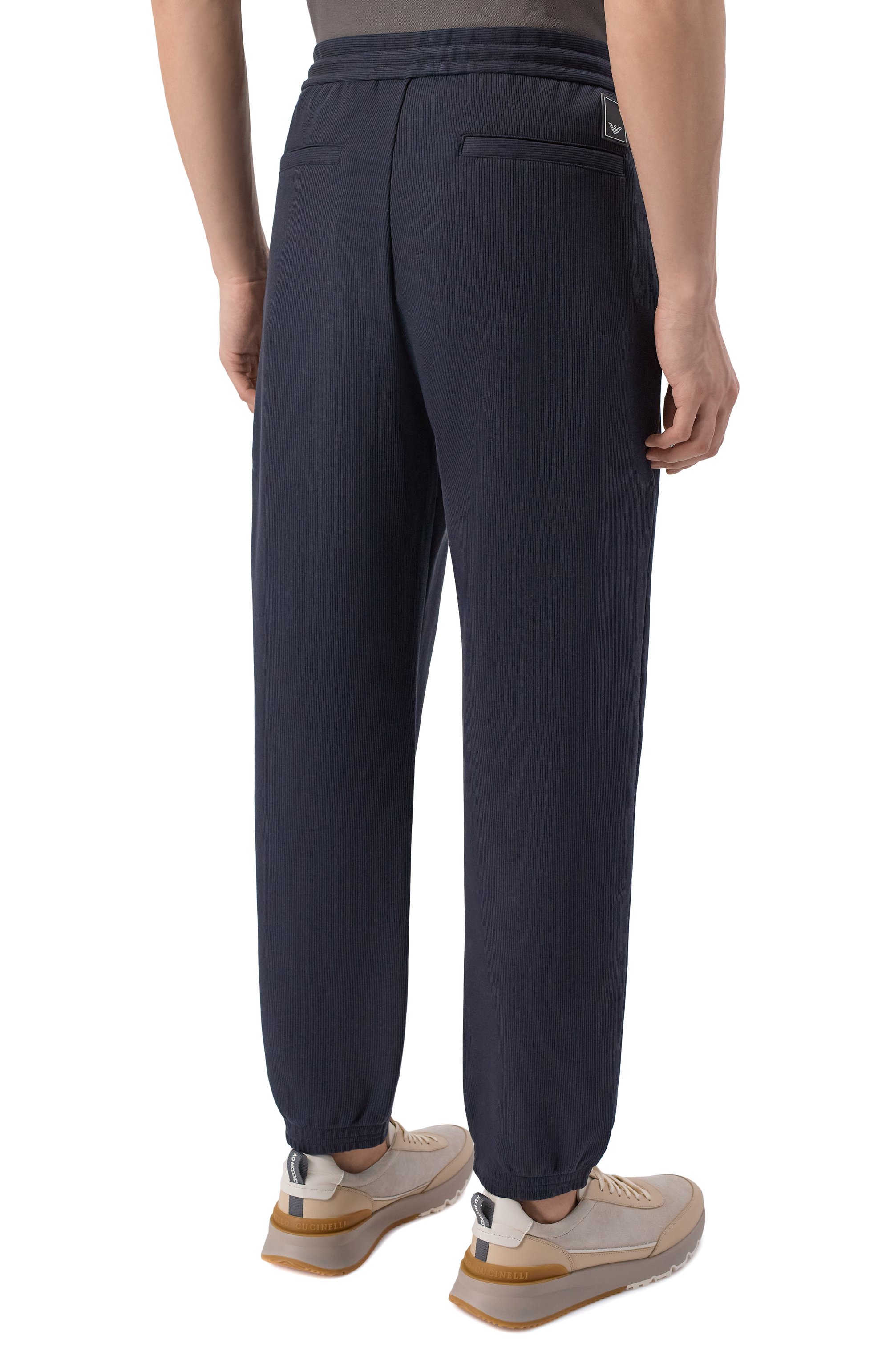 Джоггеры из хлопка и лиоцелла EMPORIO ARMANI, арт. EM004514/AF13700, фото 4