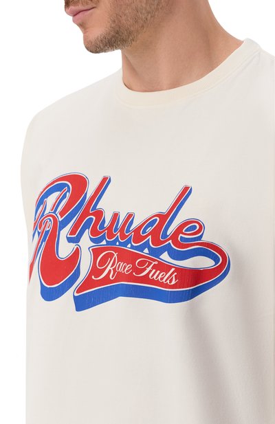 Хлопковая футболка RHUDE, арт. RHSS26TT03012, фото 5